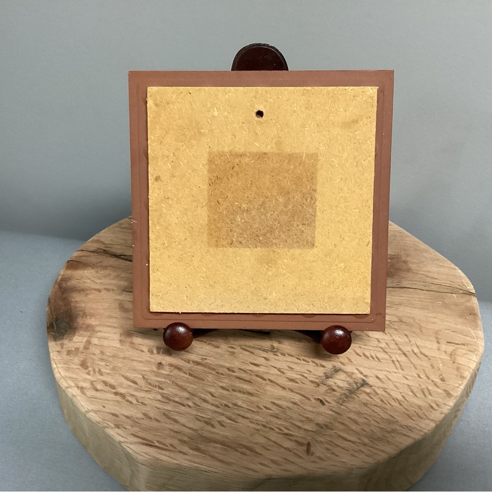 🔴 Vintage - Artist Cleo Teissedre - Kiln Fired - Hand Painted - Ceramic Tile - Picture 4 of 14